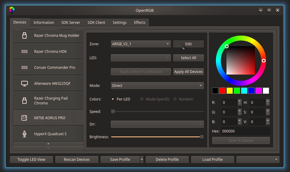 OpenRGB Zone Edit Button