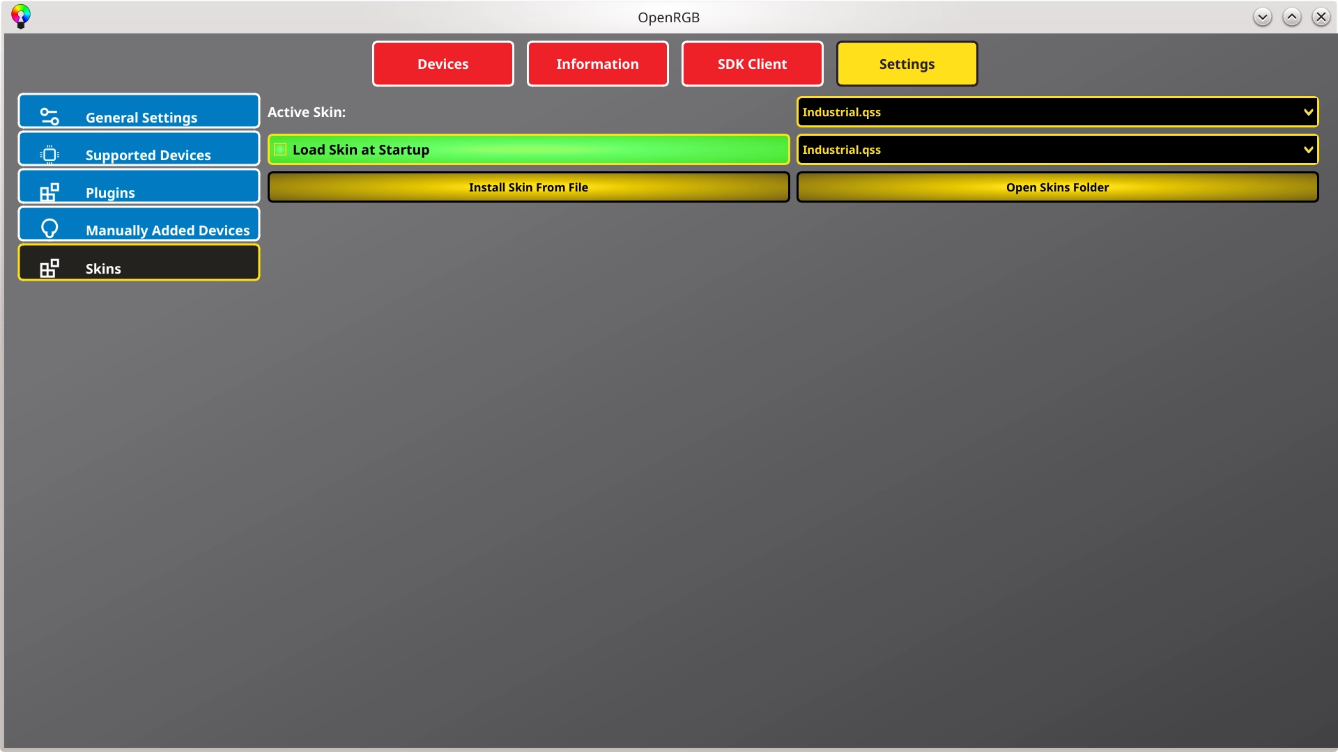 OpenRGB Skin Plugin